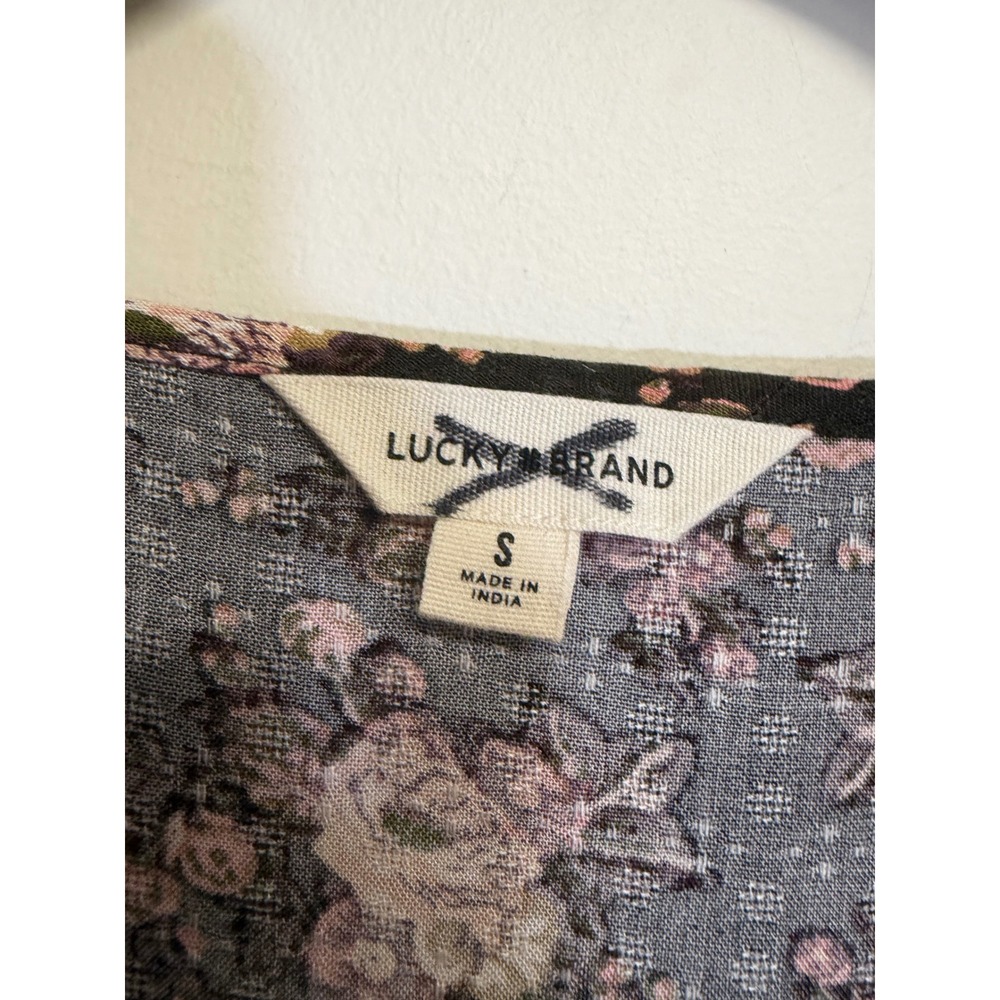 Lucky Brand Long Sleeve Blouse with flowers Size S